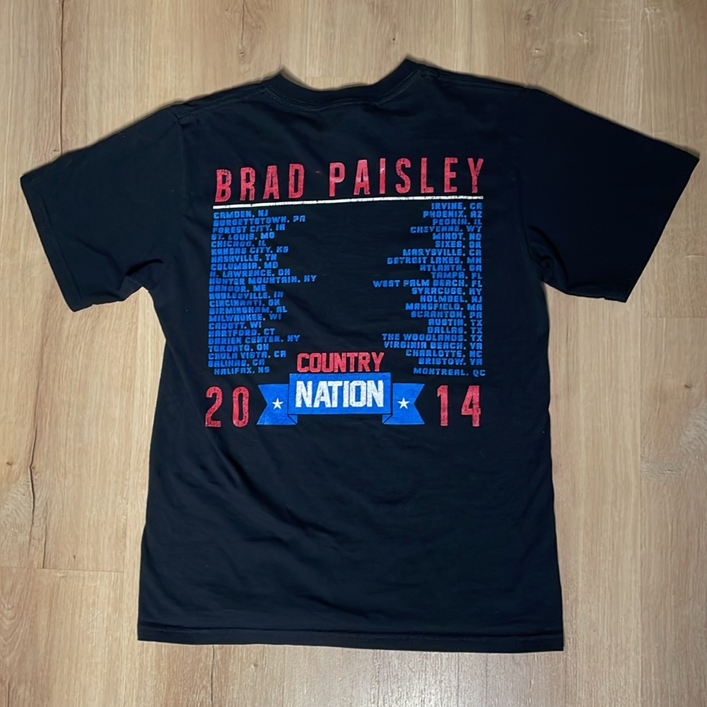 Brad Paisley 2014 Concert‎ T-Shirt. Black. Adult Small. Country Nation. GUC. - Picture 2 of 7